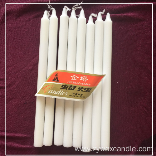 WHITE CLASSIC STICK CANDLES PLASTIC BAG AFRICA